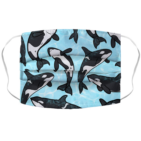 Ocean Orca Whale Pattern Accordion Face Mask
