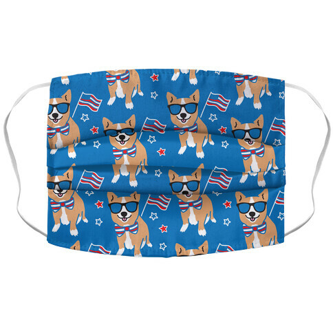 AmeriCorgi Patriotic Corgi Accordion Face Mask