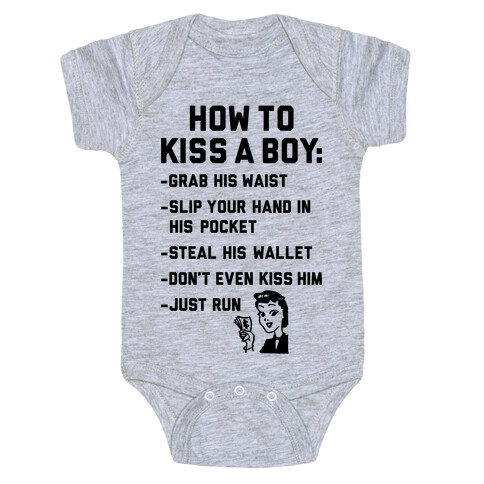 How To Kiss A Boy Baby One-Piece