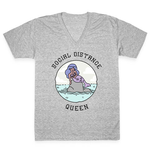 Social Distance Queen Mermaid V-Neck Tee Shirt