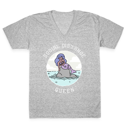 Social Distance Queen Mermaid V-Neck Tee Shirt
