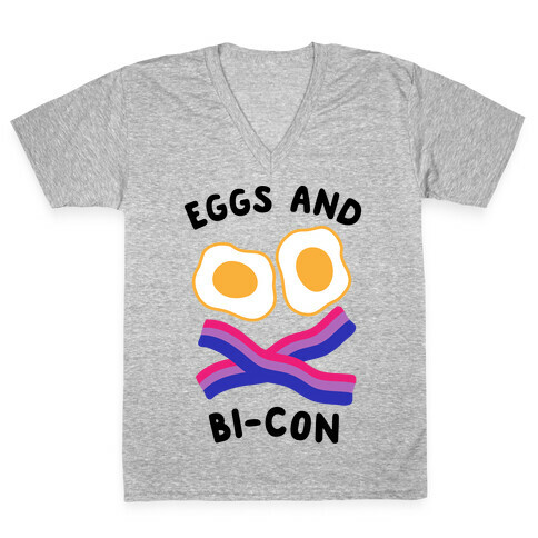 Eggs and Bi-con V-Neck Tee Shirt