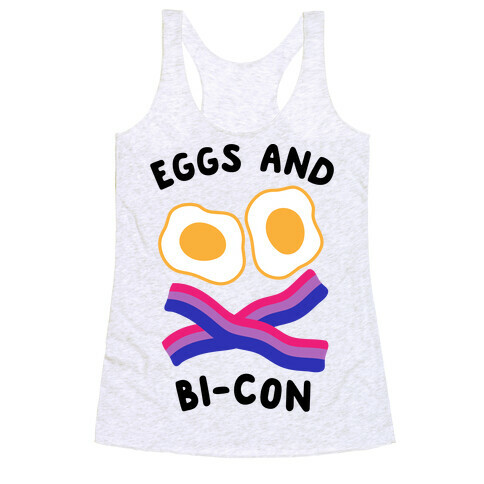 Eggs and Bi-con Racerback Tank Top
