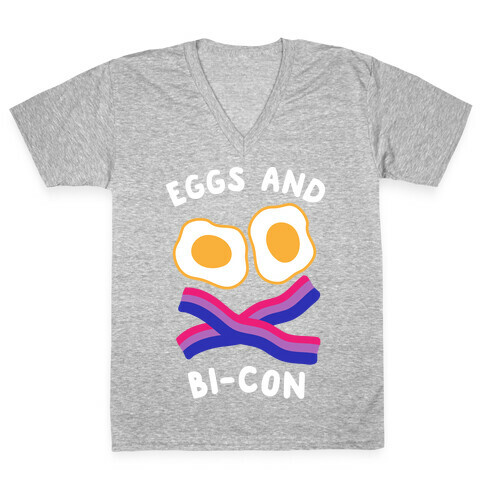 Eggs and Bi-con V-Neck Tee Shirt