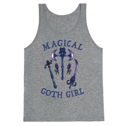 Magical Goth Girl Gray Tank Top