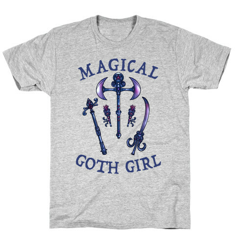 Magical Goth Girl Gray T-Shirt