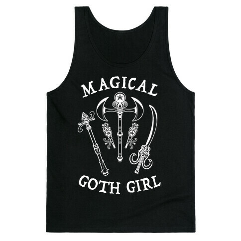 Magical Goth Girl White Tank Top