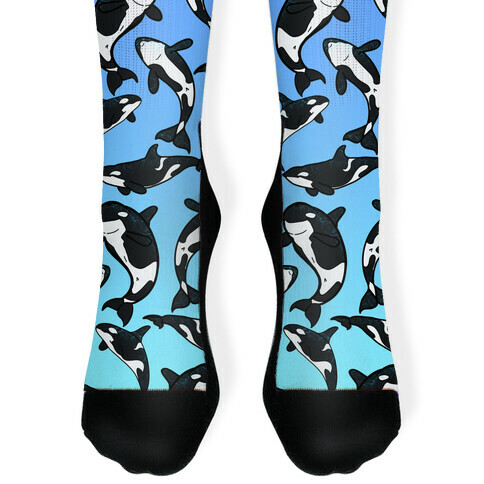 Ocean Orca Whale Pattern Sock