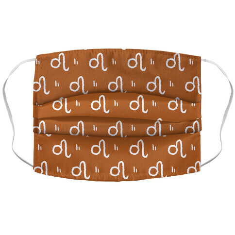 Leo Symbol Pattern Orange Accordion Face Mask