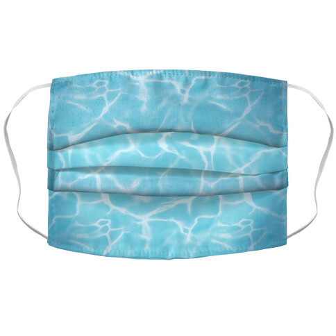 Clear Blue Water Accordion Face Mask