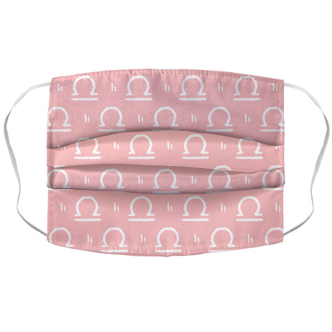 Libra Symbol Pattern Pink Accordion Face Mask