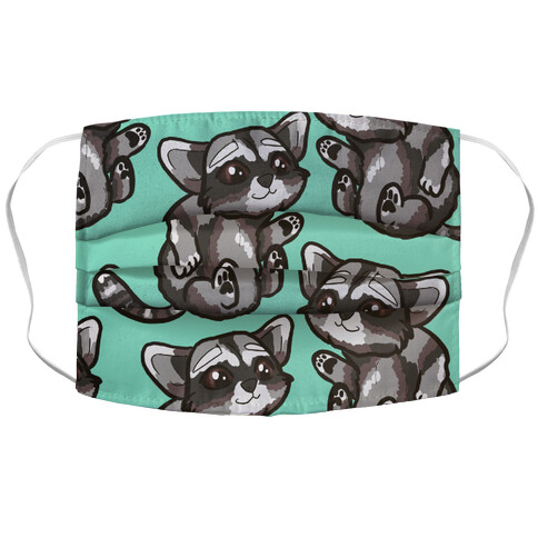 Cute Cartoon Raccoon Accordion Face Mask