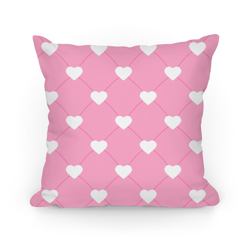 Simple Heart Pattern pink Pillow