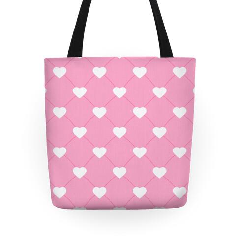 Simple Heart Pattern pink Tote