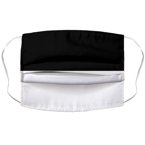 Horizontal Black and White Split Accordion Face Mask