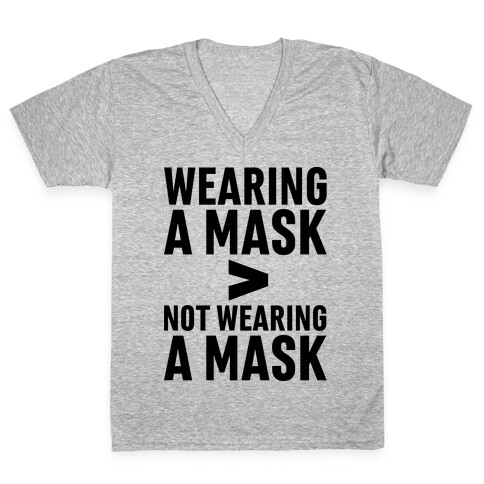 Wearing A Mask > Not Wearing A Mask V-Neck Tee Shirt