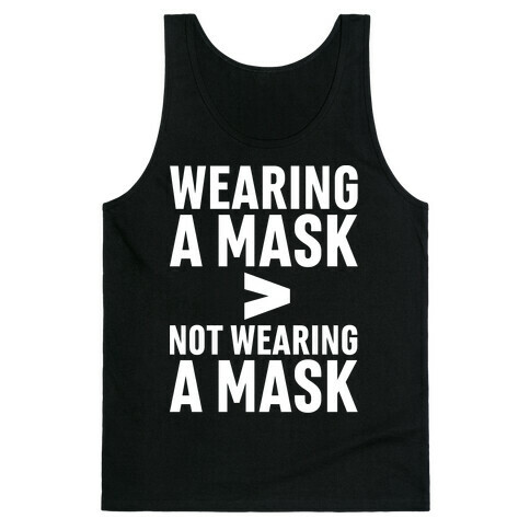 Wearing A Mask > Not Wearing A Mask White Print Tank Top