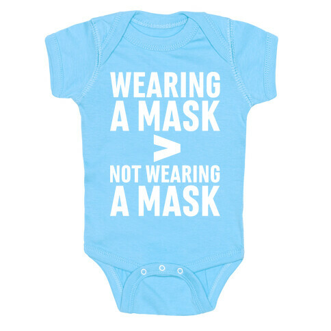 Wearing A Mask > Not Wearing A Mask White Print Baby One-Piece