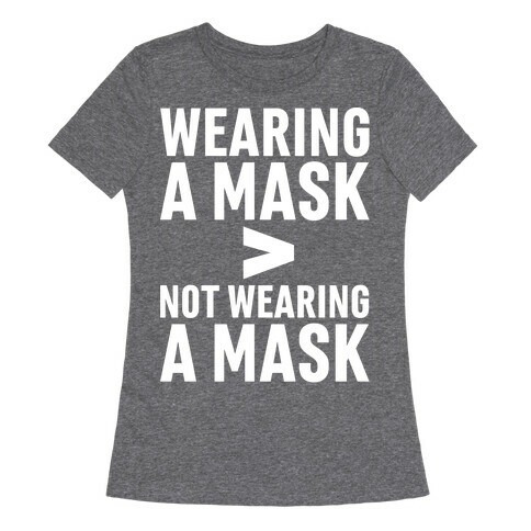 Wearing A Mask > Not Wearing A Mask White Print Womens T-Shirt
