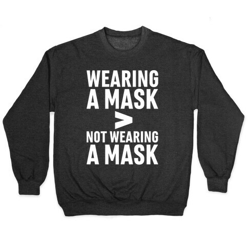 Wearing A Mask > Not Wearing A Mask White Print Pullover