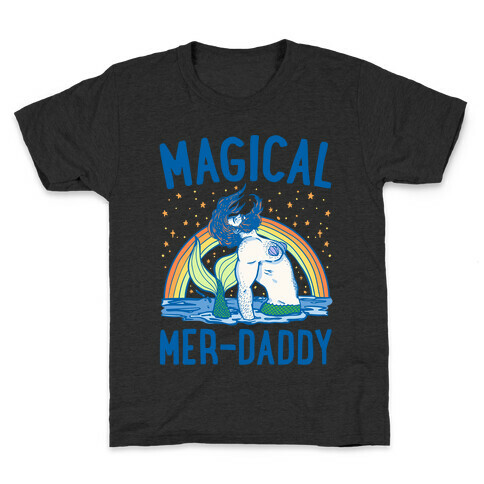 Magical Mer-Daddy White Print Kids T-Shirt
