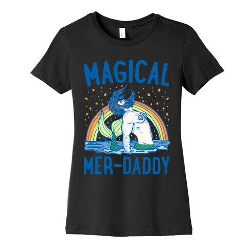 Magical Mer-Daddy White Print Womens T-Shirt