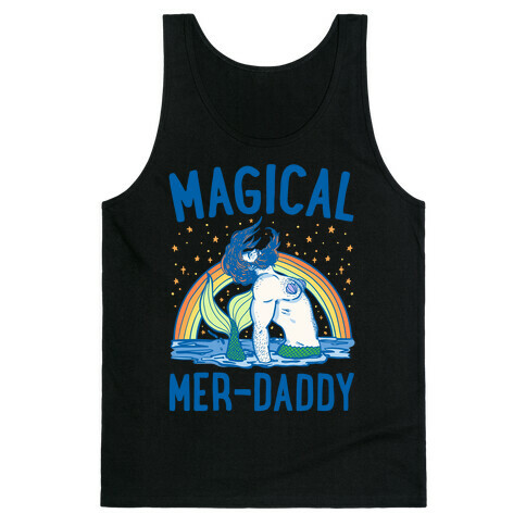 Magical Mer-Daddy White Print Tank Top