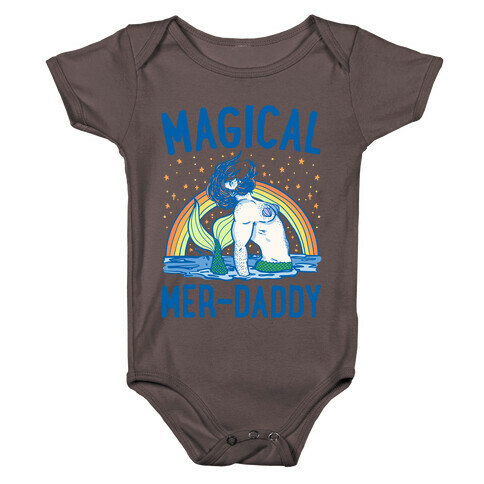 Magical Mer-Daddy White Print Baby One-Piece