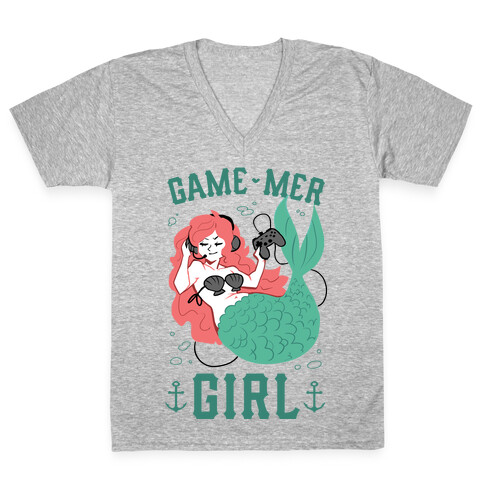 Game Mer Girl V-Neck Tee Shirt