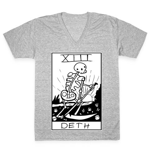Badly Drawn Tarots: Death V-Neck Tee Shirt