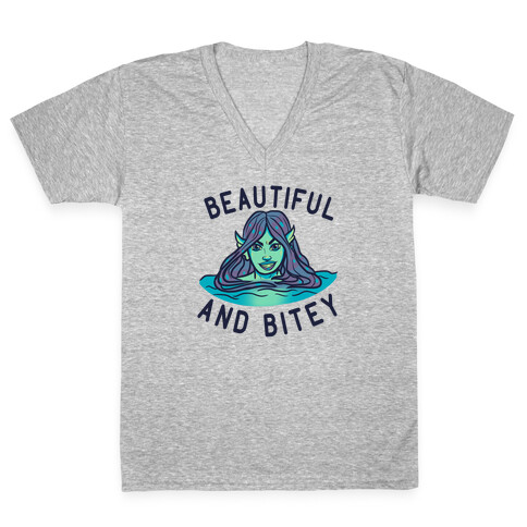 Beautiful and Bitey Siren V-Neck Tee Shirt
