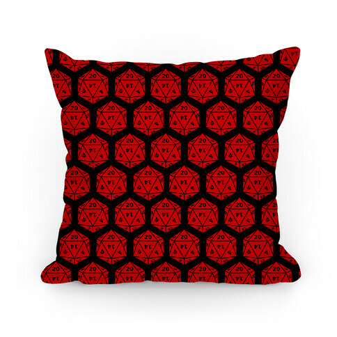 D20 Pillow (Red Dice) Pillow