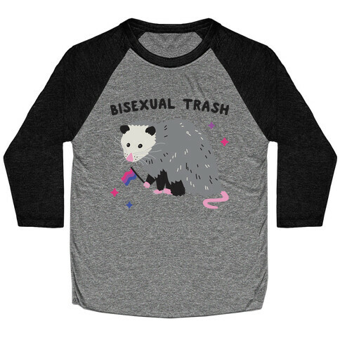 Bisexual Trash Opossum Baseball Tee