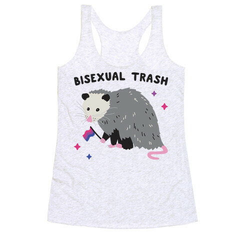 Bisexual Trash Opossum Racerback Tank Top
