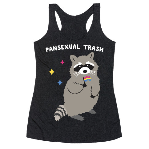 Pansexual Trash Raccoon Racerback Tank Top