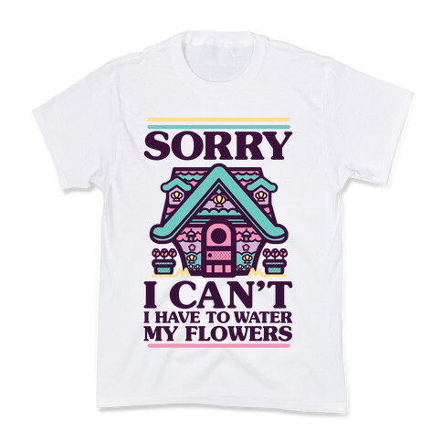 Sorry I Can't I Have to Water my Flowers Mermaid Kids T-Shirt