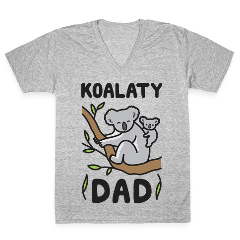 Koalaty Dad Koala V-Neck Tee Shirt