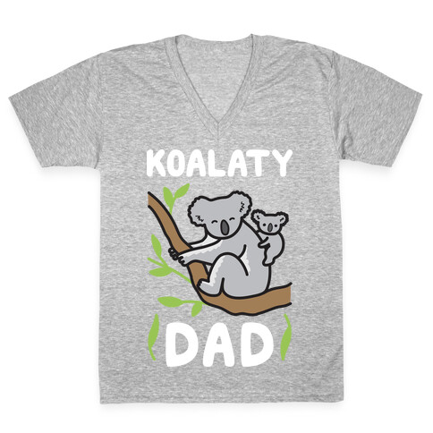 Koalaty Dad Koala V-Neck Tee Shirt