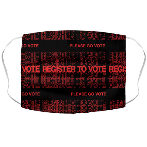 Register To Vote Thank You Bag Parody Accordion Face Mask