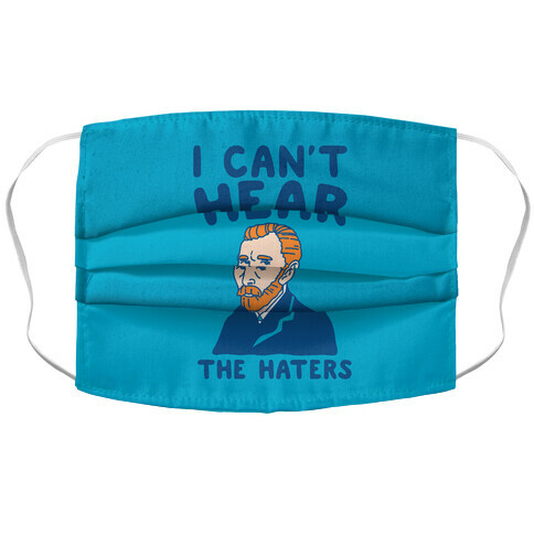 I Can't Hear The Haters Vincent Van Gogh Parody Accordion Face Mask