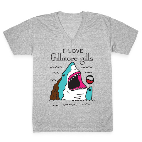 I Love Gillmore Gills Shark V-Neck Tee Shirt