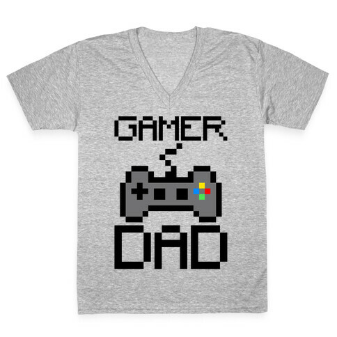 Gamer Dad  V-Neck Tee Shirt