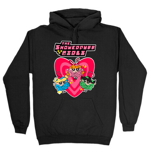 Showerpuff Girls Parody Dark Hooded Sweatshirt