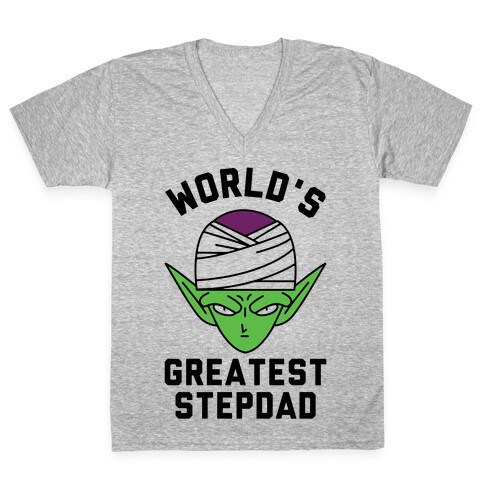 World's Greatest Stepdad Piccolo Parody V-Neck Tee Shirt