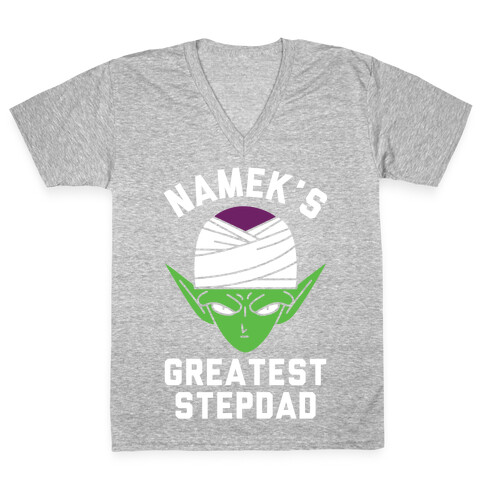 Nemek's Greatest Stepdad V-Neck Tee Shirt