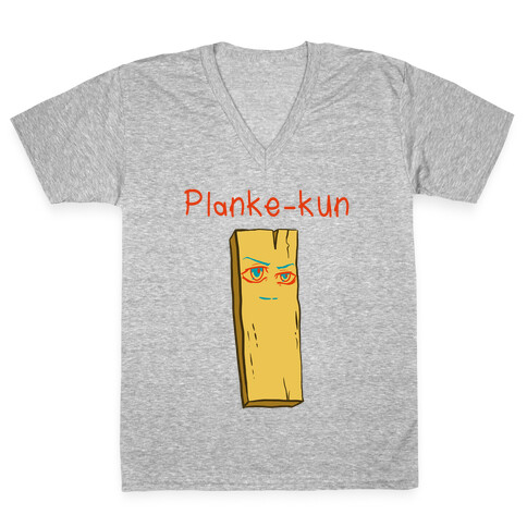 Planke-kun Anime Plank V-Neck Tee Shirt