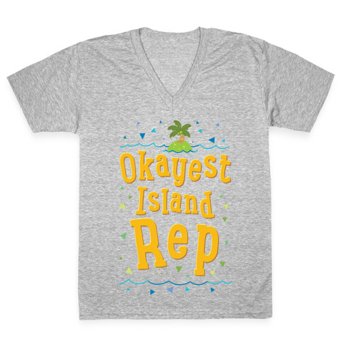 Okayest Island Rep V-Neck Tee Shirt