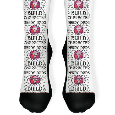 Nerdy Dads Build Character Sock