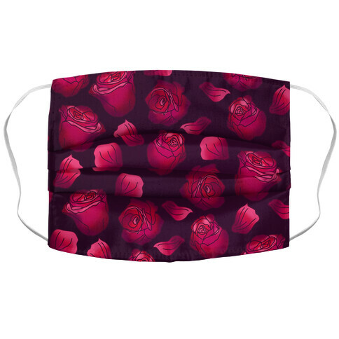 Gradient Roses Pattern Accordion Face Mask