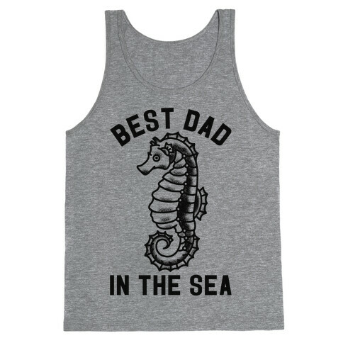 Best Dad In The Sea Seahorse Tank Top